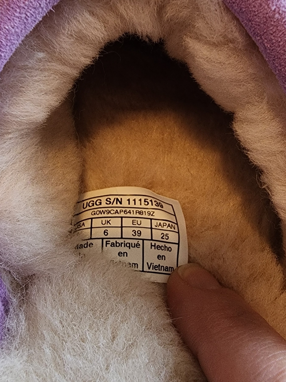 UGG Scuffette Women's Lavender Suede Shearling Slippers - Picture 8 of 9
